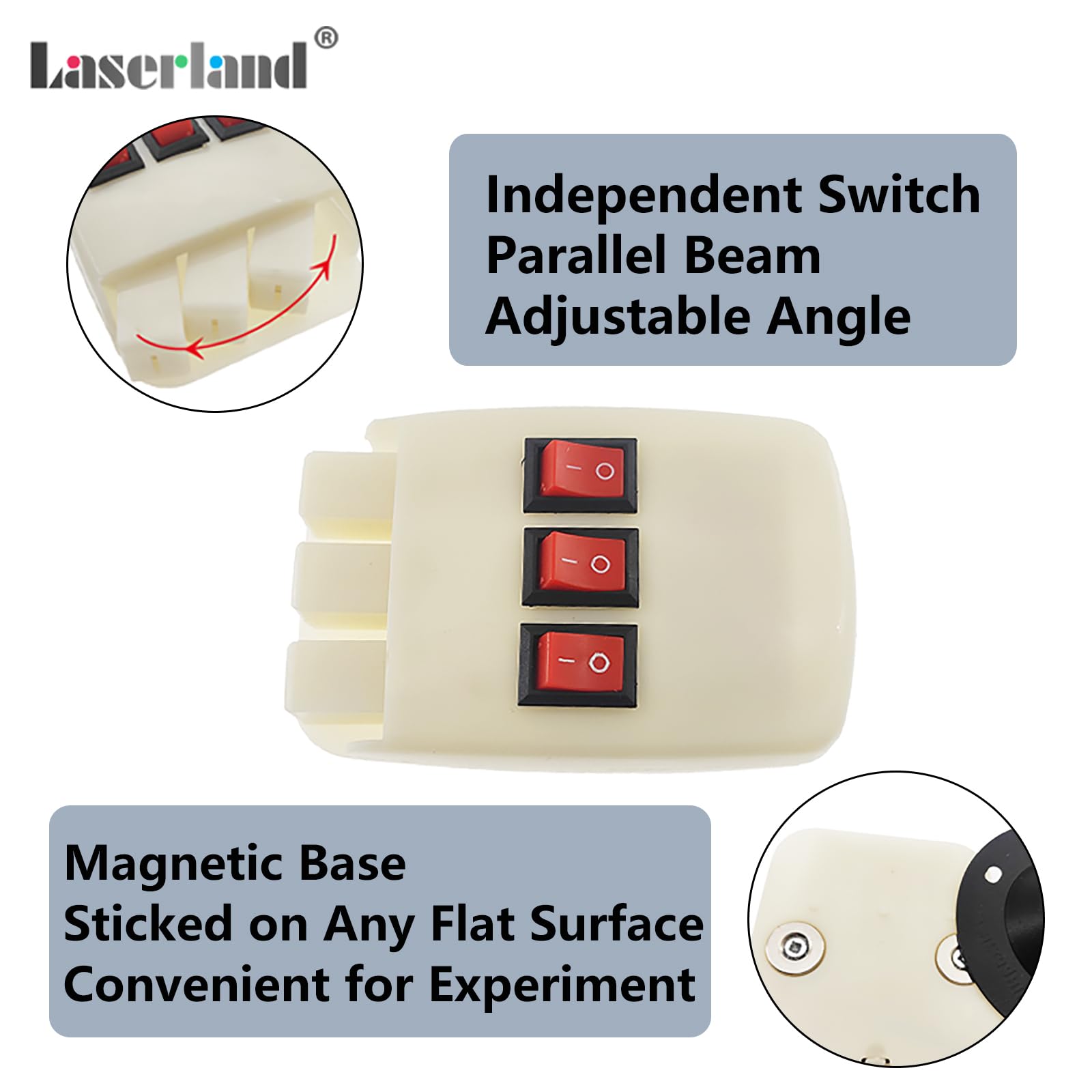 Magnetic Physics Optical Experiment Kit Refraction Reflector Triangular Prism Convex Lens Concave Mirror Linear Light Source