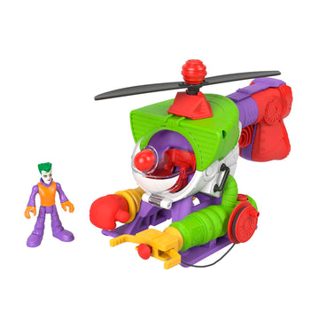 Imaginext DC Super Friends Joker Helicopter Robot 25cm Tall Joker Helicopter with Bullet Accessory for Kids 3+ Years HMV09