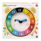 Tender Leaf Toys - 12 Pcs Bear Colors Clock, Early Learning Time, Educational Learning Clock Toy - Wooden Clock, Lovely Shapes - Cognitive Toy