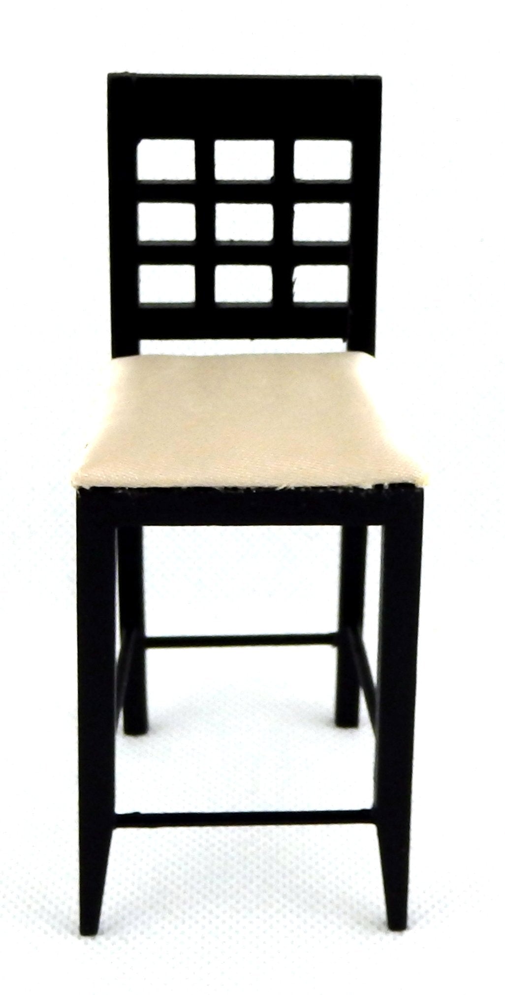 Melody Jane Dolls Houses Black Bar Stool High Chair Miniature Kitchen Pub Furniture 1:12
