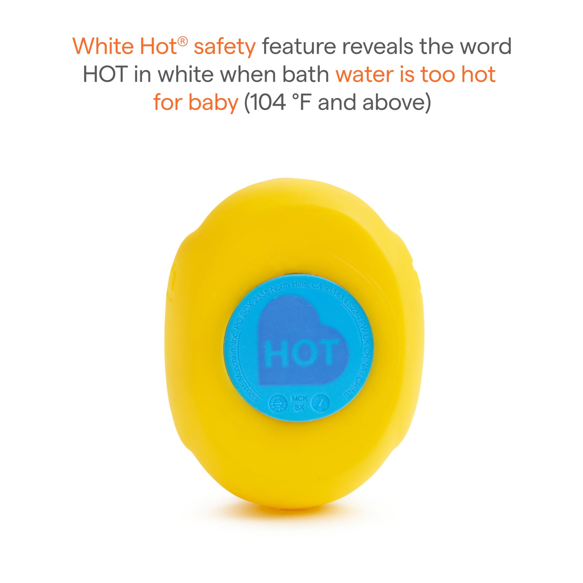 Munchkin® White Hot® Safety Bath Ducky Toy, Yellow
