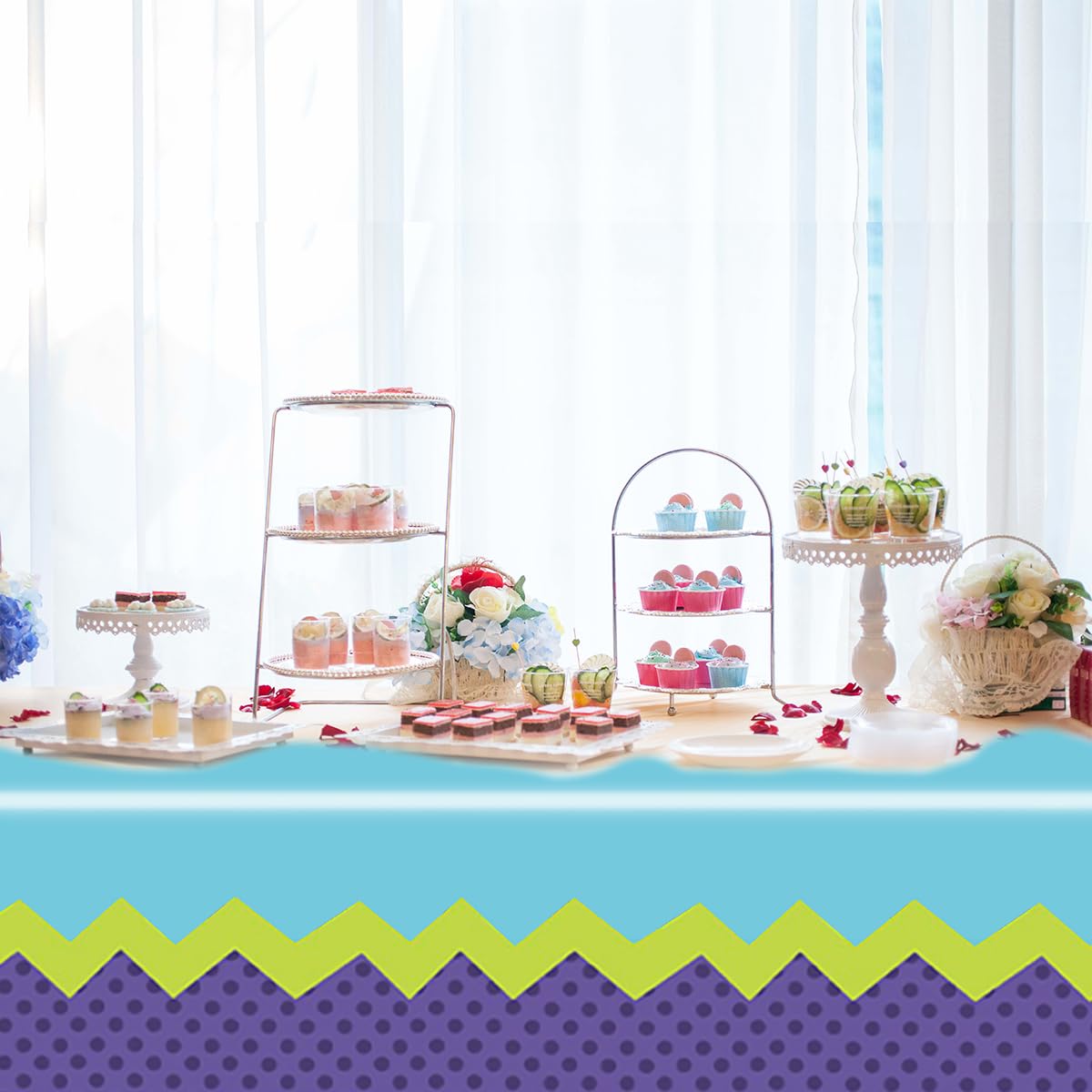 YTHKJS 2Pcs Monster Birthday Party Tablecloth|108 x 54 Inch| Monster Theme Birthday Party Supplies