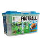 Kaskey Kids Football Guys, Navy Gold vs. Gray Blue, 30 Pieces in Each Set, Includes 2 Teams, Accessories, and Travel Storage Case, Nostalgic Sports