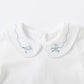 Auro Mesa Baby Girls Bodysuit Peter Pan Doll Collar Super Soft Cotton Romper One-Piece Outfit 0-24 Months