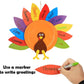 AMAZYJ Turkey Craft Kits Thanksgiving & Autumn |Thankful Turkey Making Kit |DIY Festive Fall Thanksgiving Party Game |Door Hanging Ornament Decoration