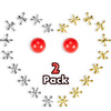Gejoy 2 Sets Metal Jacks Game with Ball 2 Pieces Red Rubber Balls and 20 Pieces Classic Retro Vintage Jacks Toy for Kids and Adults for Birthday Party