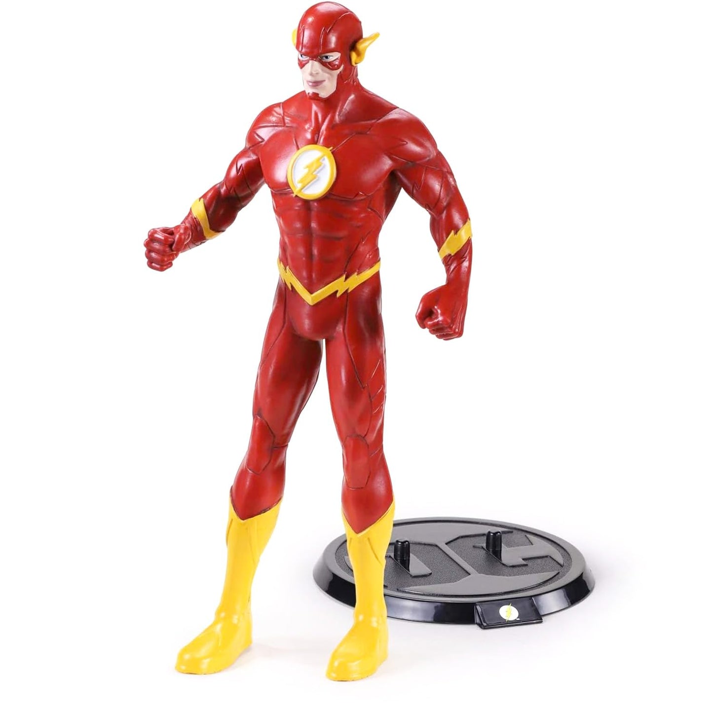 DC Comics Collectible Action Figures Set - Bundle with Flash and Aquaman Figurines Plus Batman Mobile Wallet | 7" Flash and Aquaman Bendy Figure Toys