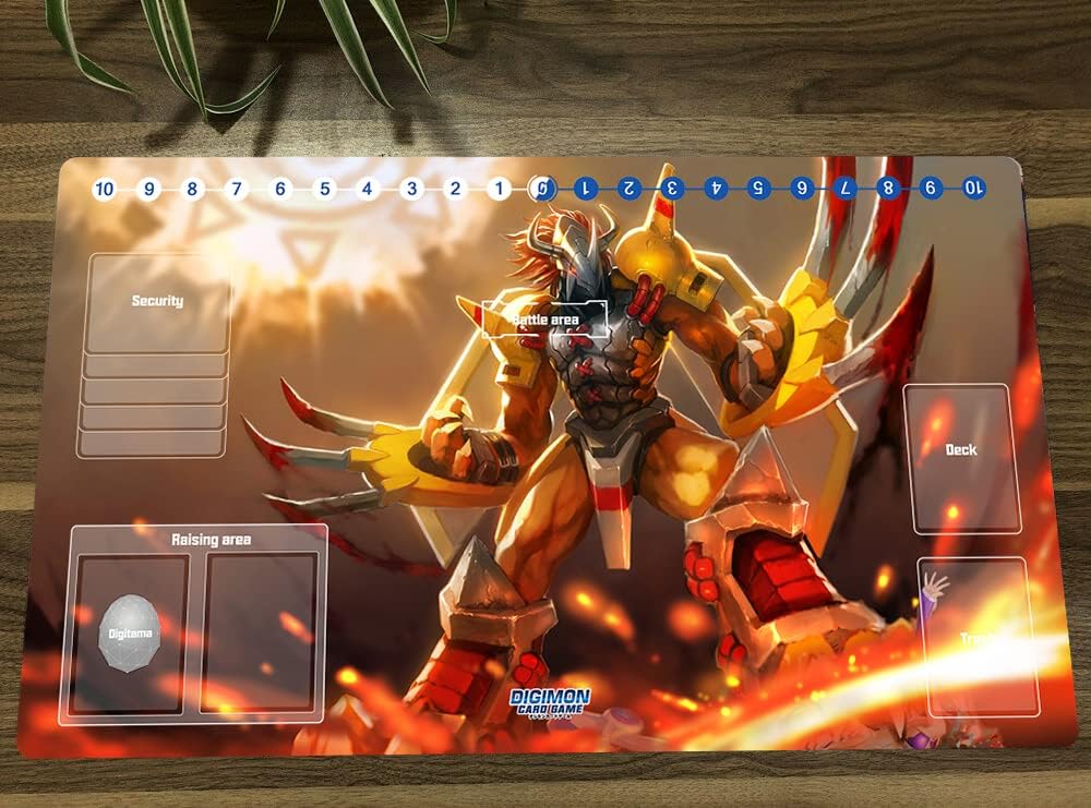 Mlikemat New DTCG Duel Playmat Digimon Wargreymon Anime Trading Card Game Mat Pad + Free Mat Bag
