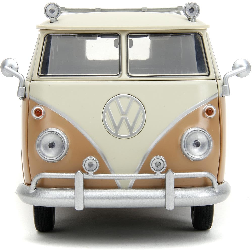 Jada Transformers Rise of The Beast 1:24 Volkswagen Bus Wheeljack w/Robot On Chassis Die-Cast Car, Toys for Kids and Adults