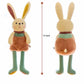 Ninqukico Plush Bunny -17'' Stuffed Animal Rabbit Pull-Out Ears and Legs, Cute Bunny Rabbit Soft Plushie Toy for Girls or Baby