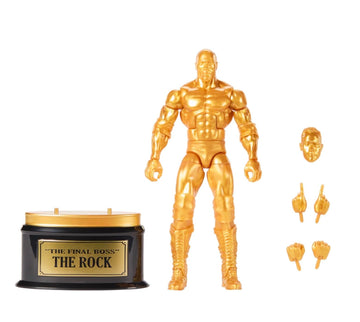 WWE The Rock The Final Boss Gold Collectors Edition Mattel Elite Collection Series 125 Wrestling Action Wrestler Figure Toy