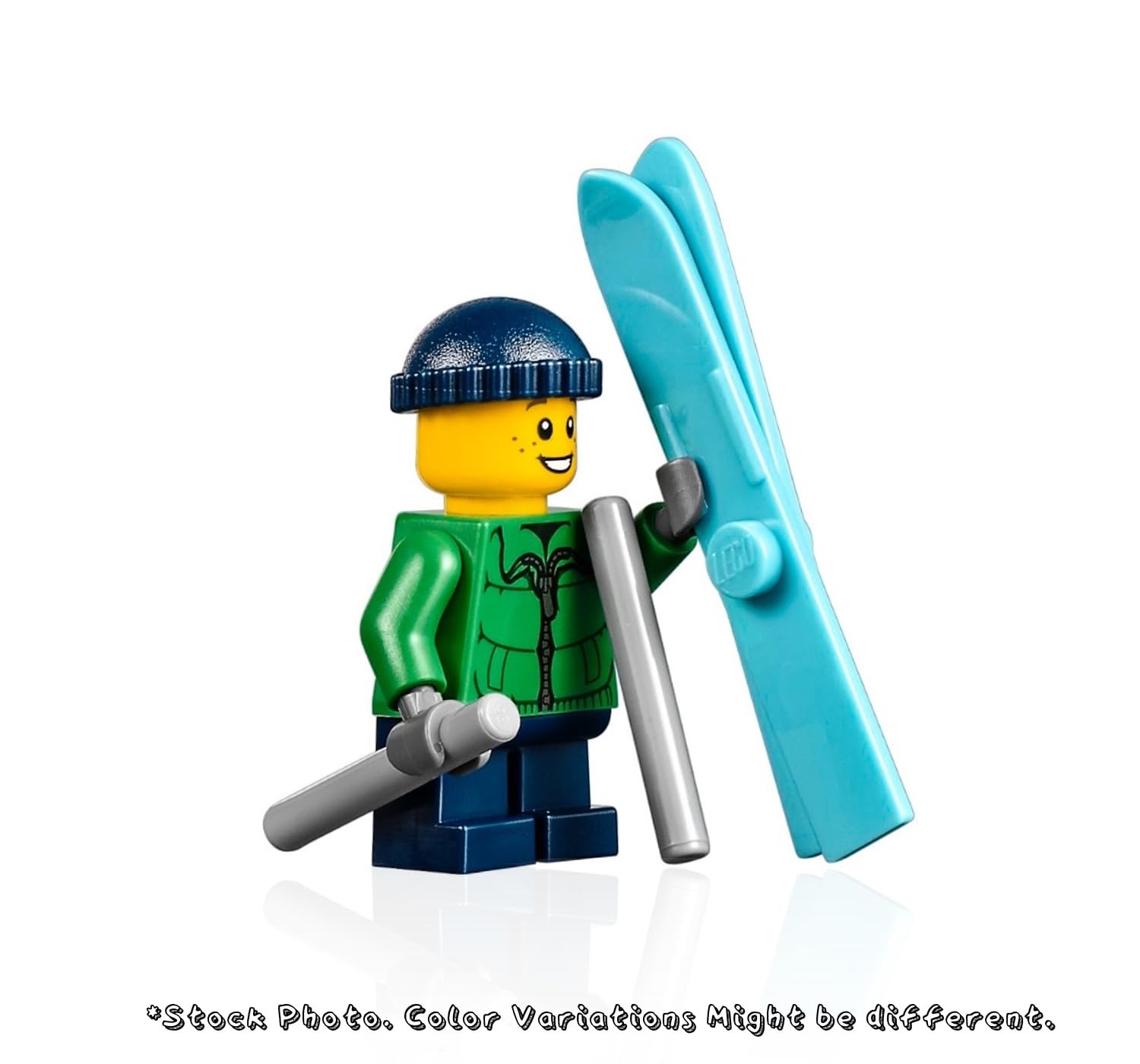 LEGO Holiday MiniFigure - Skier Boy with Winter Jacket (Skies and Poles)