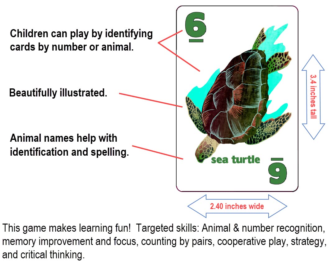 GO FISH Untamed Oceans, a Go Fish Card Game for Kids 4-8 and Up - Play Old Maid and Slap Jack with Same Deck - Easy to Learn - Family, Board Game