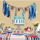Premium Blue Big One Highchair Banner for 1st Birthday Party, Rustic First Birthday Decorations, Wall Hanging Ornament and High Chair Decor for Baby