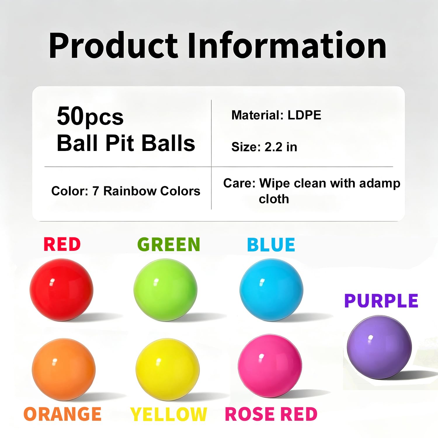 Plastic Ball Pit Balls 50/100/200/400 Pack for Baby Toddler Kids Play