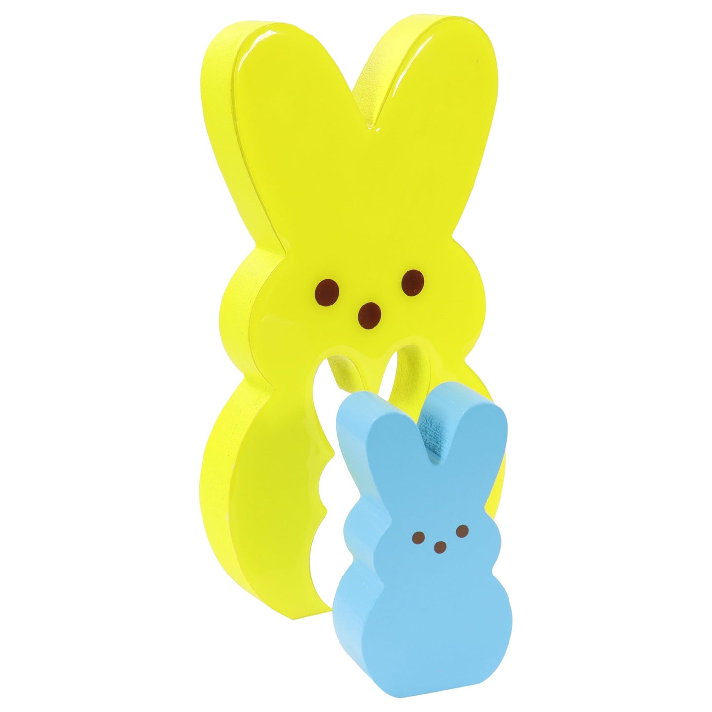 Animal Adventure | Peeps | 9” Collectible Yellow and Blue Wooden Nesting Bunnies