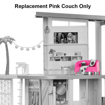 Replacement Part for Barbie Doll Dreamhouse Doll House Playset HMX10 - Replacement Pink Couch