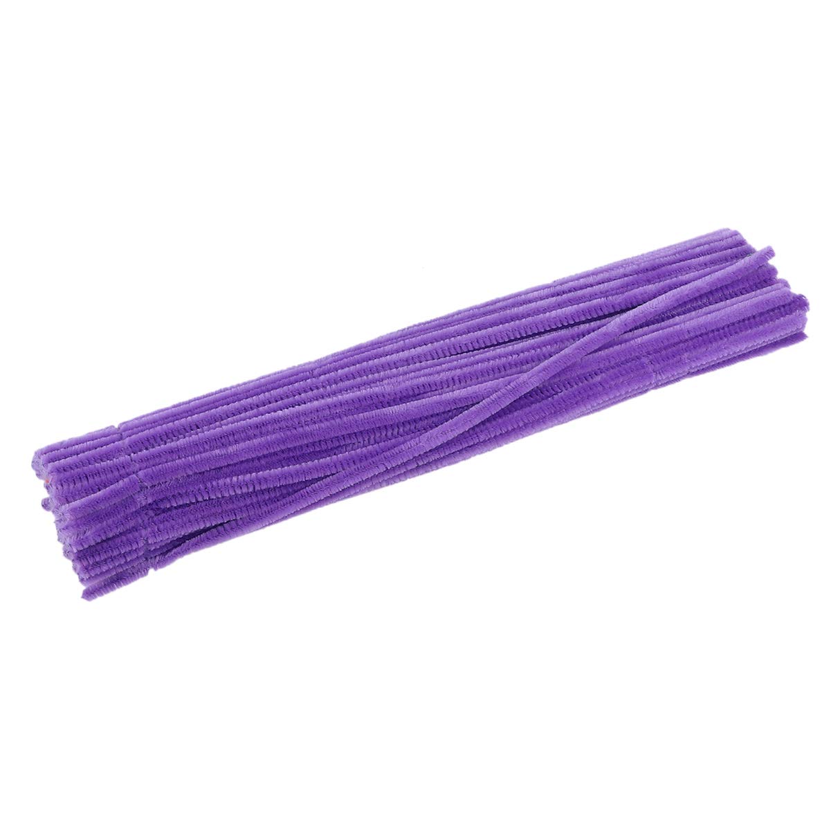 Purple Pipe Cleaners 100Pcs Chenille Stems for Crafts DIY Art Flower Decorations Christmas Ornaments