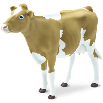 Safari Ltd. Guernsey Cow Figurine - Lifelike 5" Farm Animal Figure - Educational Toy for Boys, Girls, and Kids Ages 3+