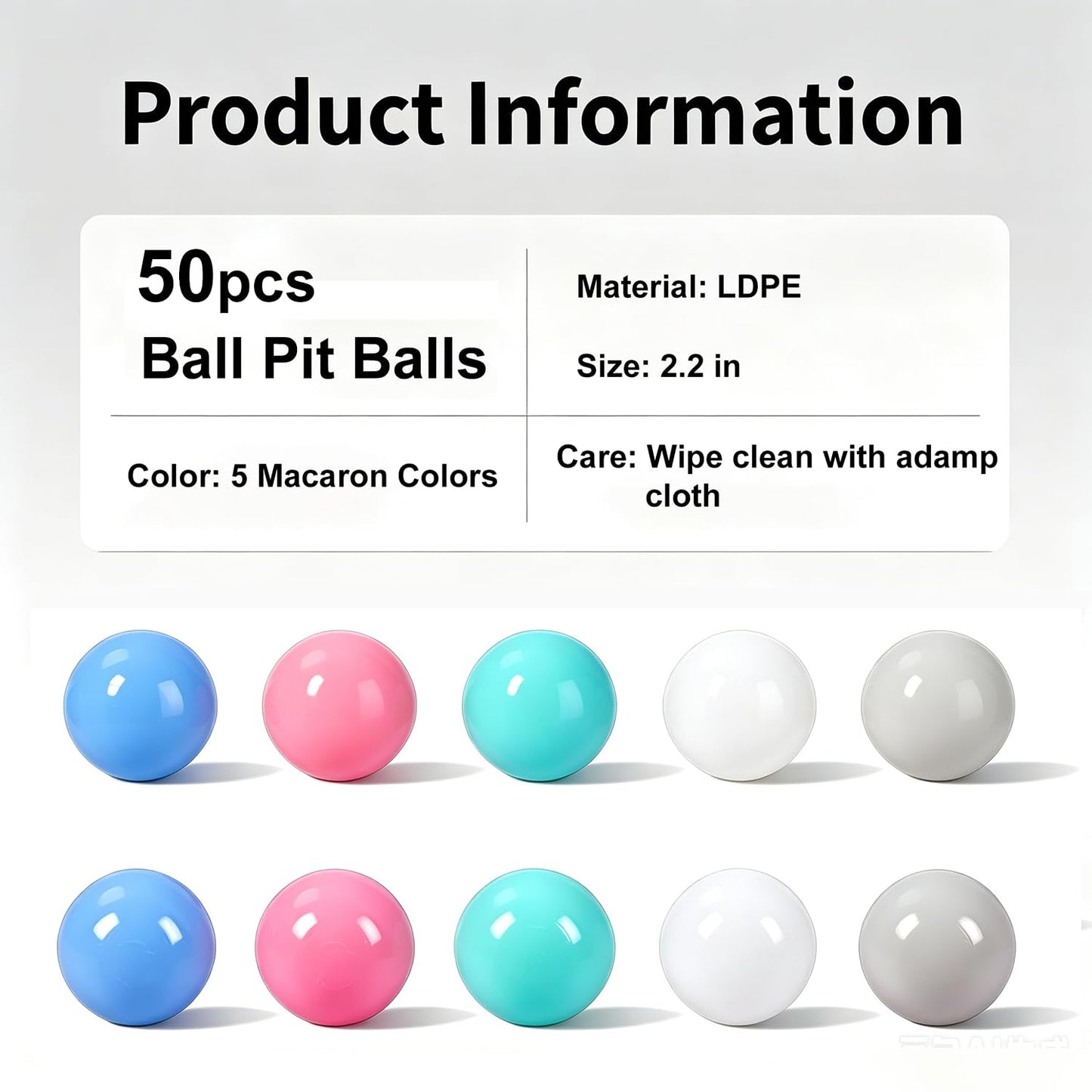 Plastic Ball Pit Balls 50/100/200/400 Pack for Baby Toddler Kids Play