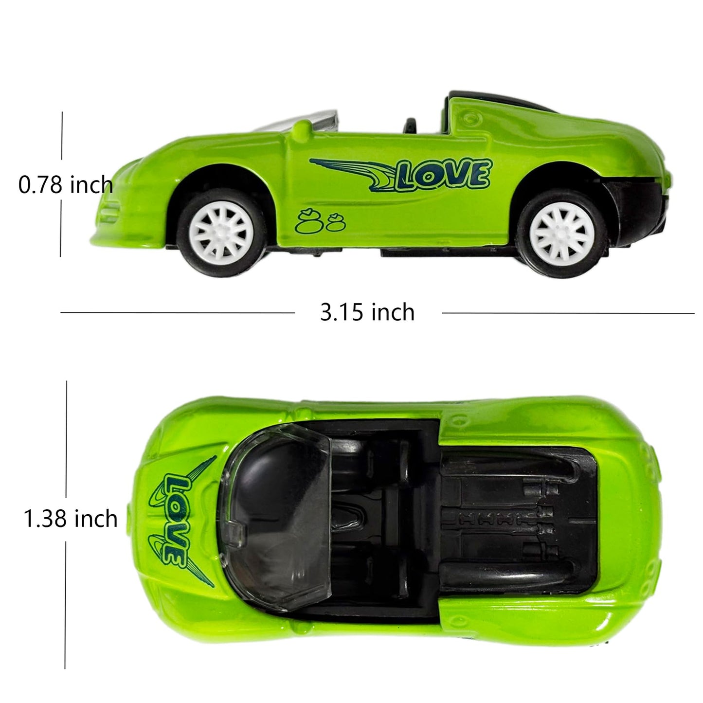 8-Pack Die-Cast Metal Pull Back Toy Cars - Mini Alloy Vehicles for Kids, Party Favors, Birthday Gifts