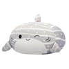 Squishmallows Original 12-Inch Sachie Grey Striped Shark Stackables - Official Jazwares Plush