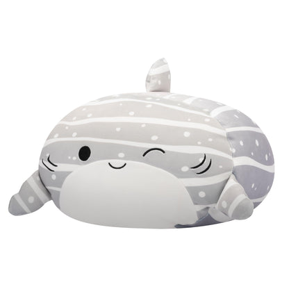 Squishmallows Original 12-Inch Sachie Grey Striped Shark Stackables - Official Jazwares Plush