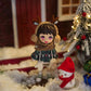 niannyyhouse OB11 Doll Clothing Set, Elk Sweater with Headwear, Scarf, Shorts, Gloves, 1/12 Scale BJD Action Figure Accessories (Red)
