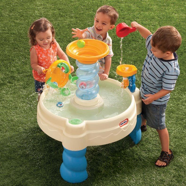 Little Tikes 0050743173752 Spiralin' Seas Water Table-Garden Game-Encourages Active and Imaginative Play-Includes 5 Balls and 1 Cup-for Toddlers from