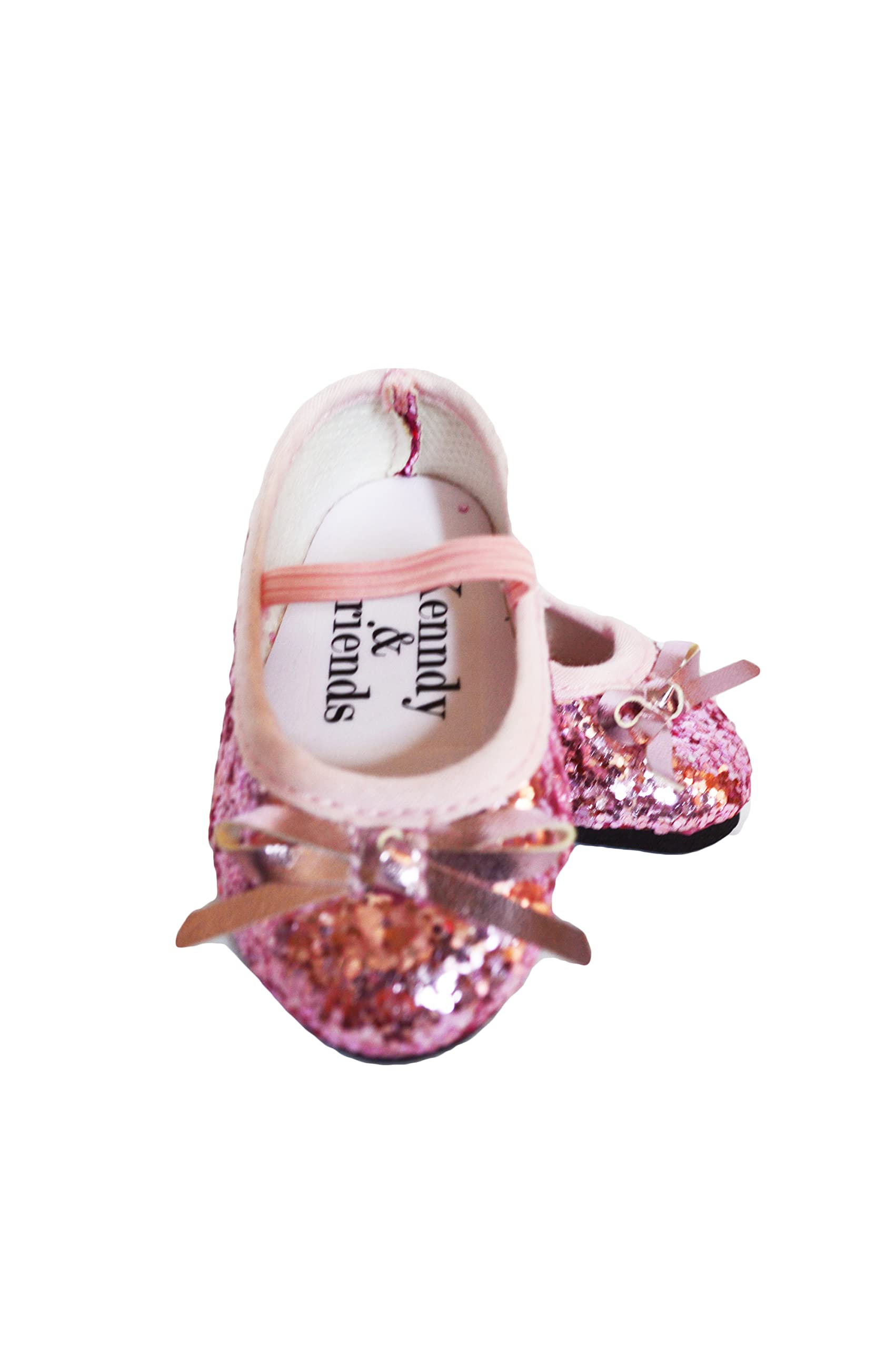 MBD Pink Sparkle Ballet Flats Fits 18 Inch Girl Dolls