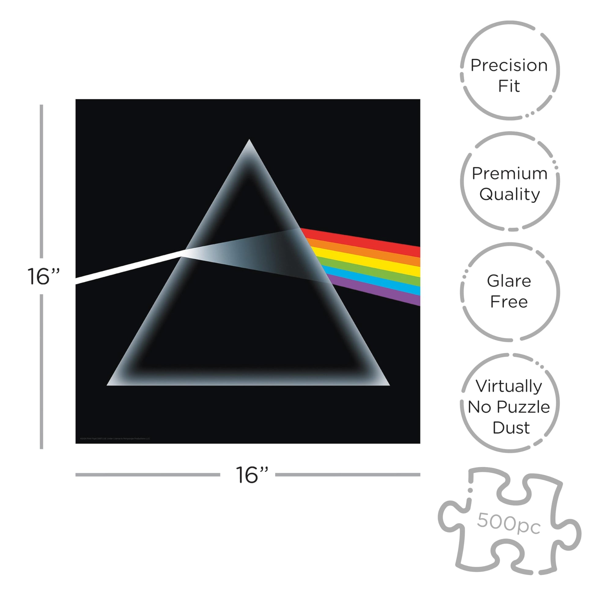 RockSaws Pink Floyd Dark Side of the Moon 500 Piece Jigsaw Puzzle