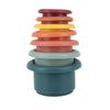 Nuby Soft Silicone Stacking Cups - 7-Piece Toddler Toy for Hand-Eye Coordination and Early Development - 12+ Months