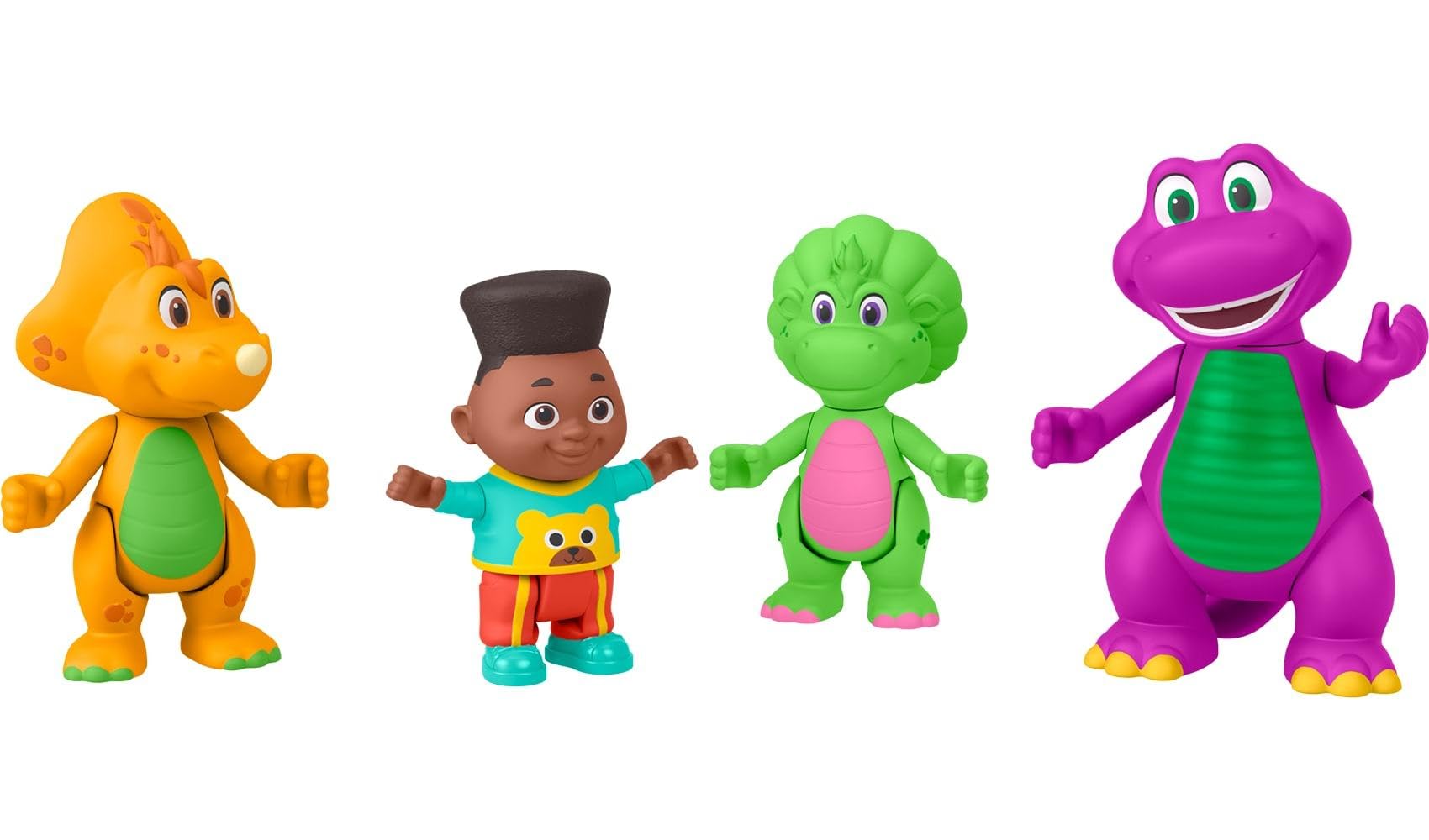 Barney’s World Toddler Toys by Fisher-Price, Hey Friends Pack with four figures to make up adventures, Kids Ages 2+ Years