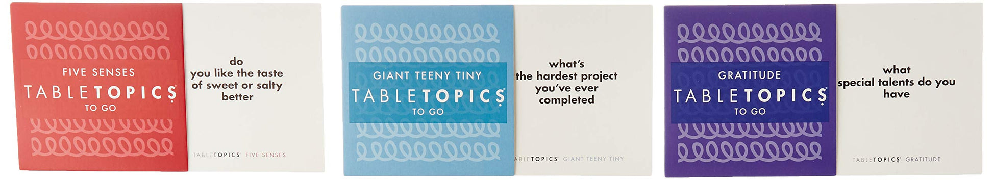 TableTopics Kids Conversation Pack for Families with Young Children, 120 Engaging Question Cards for Dinner & Classrooms, Boxed Set of 3 Topics