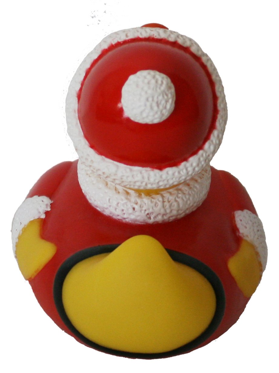 Santa Rubber Duck Bigger 5", Waddlers Brand, Rubber Ducky Christmas Stocking Stuffer, for All Ages