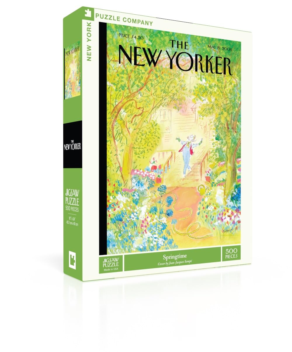 New York Puzzle Company - New Yorker Springtime - 500 Piece Jigsaw Puzzle for Family Game Nights by Jean-Jacques Sempé