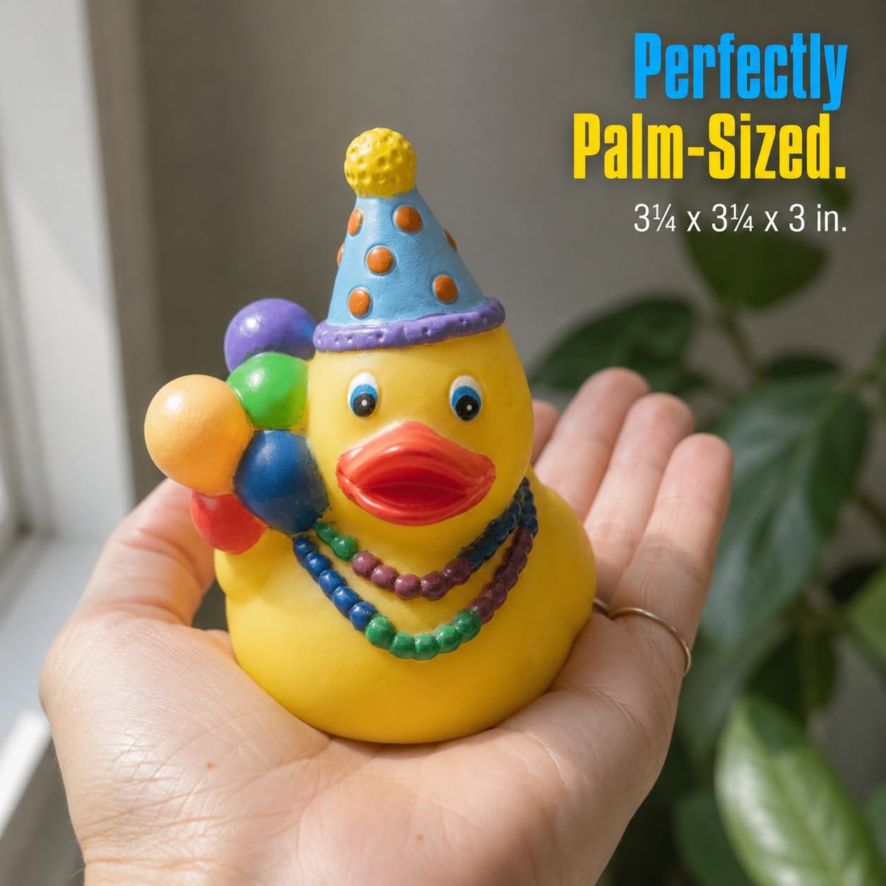 DUCKY CITY 3 Inch Birthday Party Rubber Duck [Sealed, Floats Upright] | Happy Birthday Duck Gift, Party Favor, Decor | Baby Safe Themed Bath Toy