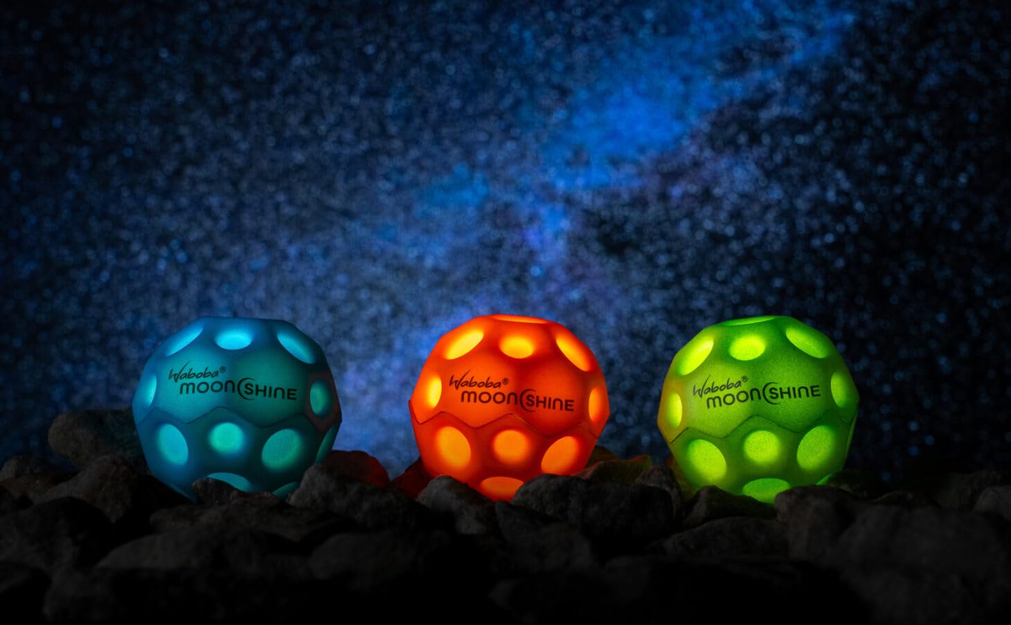 Waboba Moonshine Light Up Moon Ball, Orange