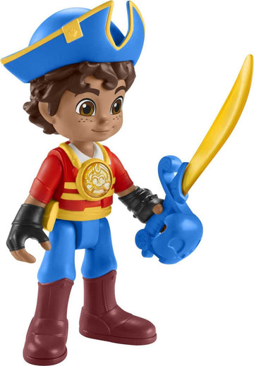Fisher-Price Preschool Toy Santiago of The Seas Light-Up Talking Santiago, 9-Inch Poseable Pirate Figure for Pretend Play Kids Ages 3+ Years