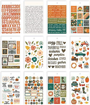 Fall Farmhouse Mini Sticker Tablet 386/Pkg-