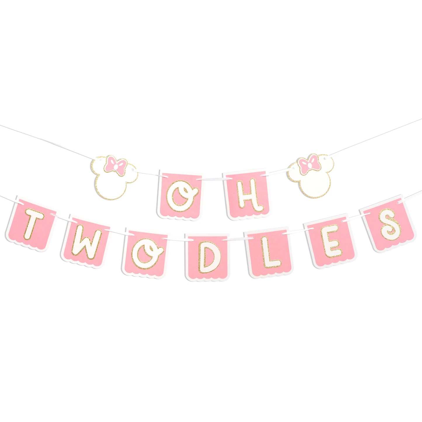 QIANGDAGSI Oh Twodles Birthday Banner
