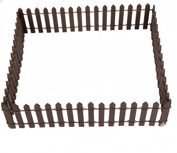 1Pc 35 Inches Brown Mini Fairy Garden Fence, Micro Landscape Miniature Ornaments for Dollhouse, Crafts, Diorama Project, Plant Pot DIY