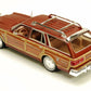 1979 Chrysler Lebaron Town & Country Wagon, Red with Woodie Siding Motormax 73331-1/24 Scale Diecast Model Car
