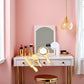 4Pcs Miniature Comb, Hair Dryer Mirror Makeup Set, 1:12 Scale Dollhouse Decorations Accessories