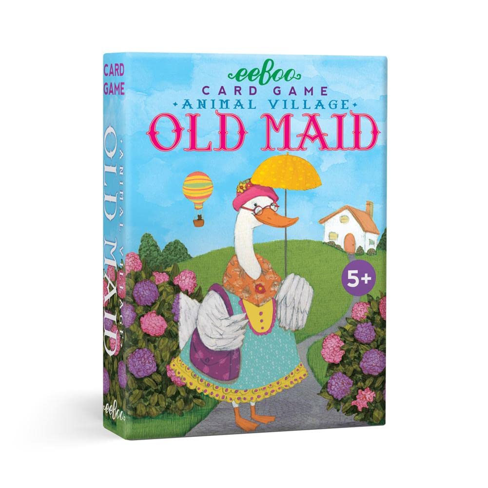 eeBoo Animal Old Maid Playing Card Game, 50 Cards, Ages 5+, 3+ Players