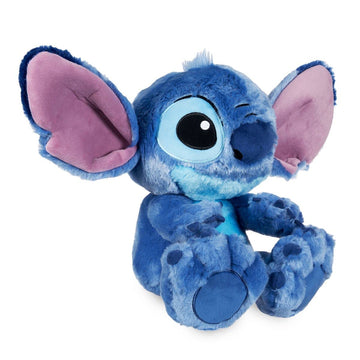Disney Store Official Stitch Big Feet Plush - Lili & Stitch Stuffed Animal with Embroidered Features, Furry Coat & Tuft, Oversized Ears, Overstuffed
