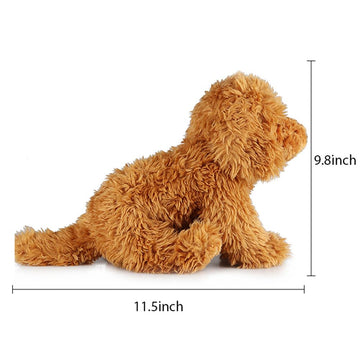 JIANEEXSQ Labradoodle Stuffed Animal, Fluffy Dog Animal Model Plush Toy, Birthday Gift Decor (Labradoodle)