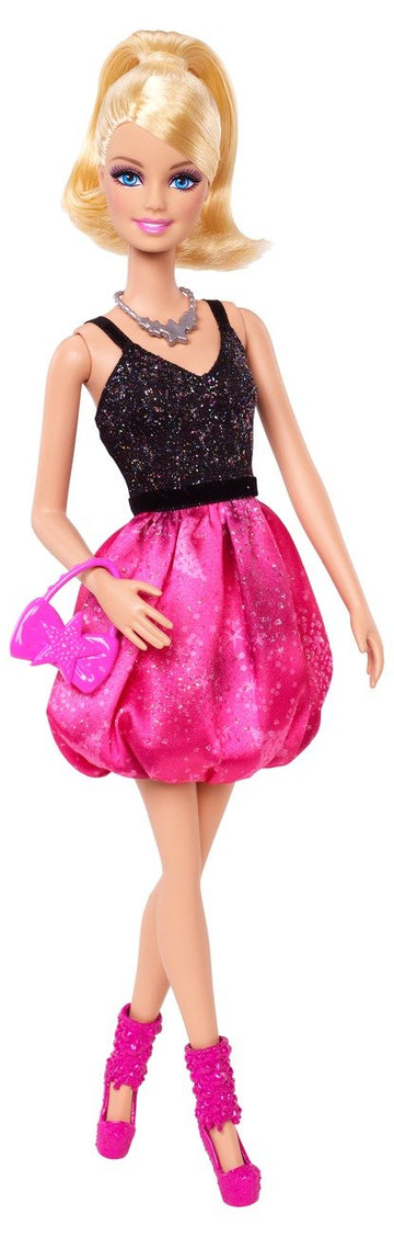 Barbie Fashionista Party Glam Doll, Pink and Black Dress