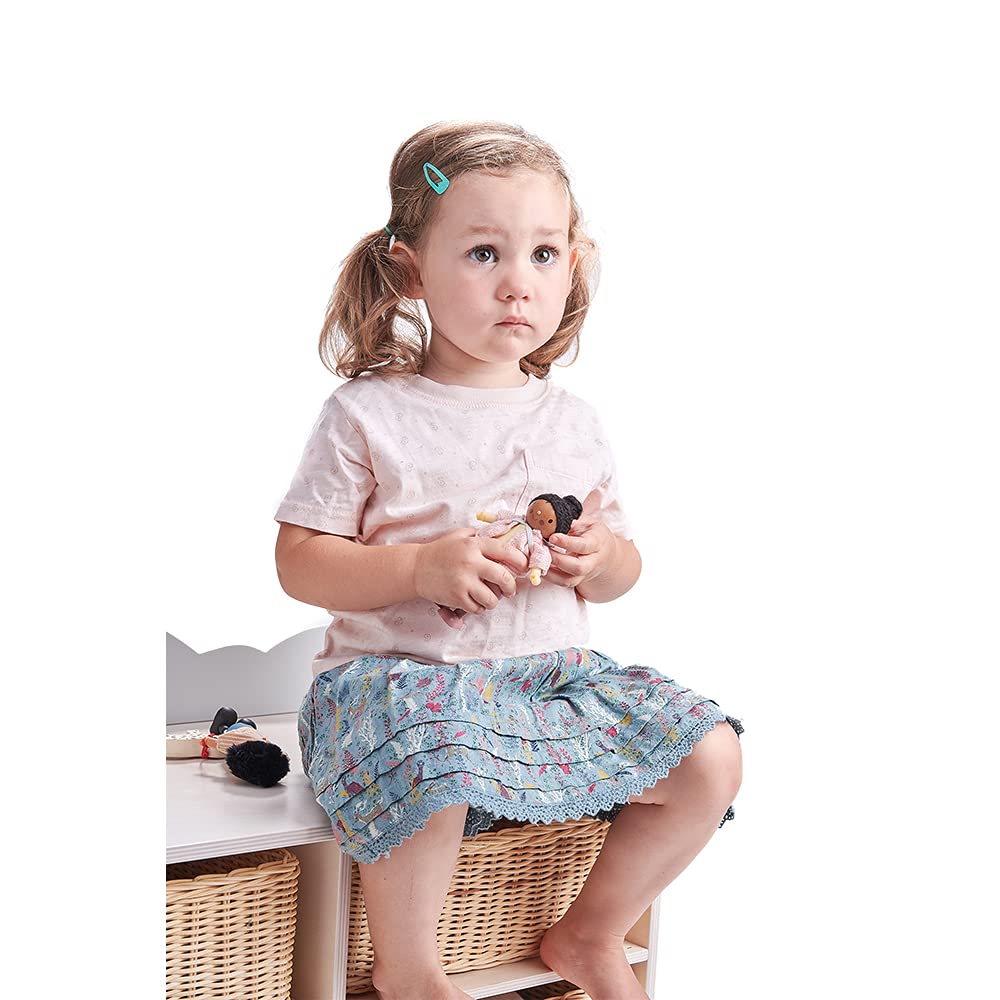 Tender Leaf Toys - Mrs. Forrester and The Baby - Detailed Wooden Doll with Flexible Arms and Legs for Dollhouse - Encourage Creative and Imaginative