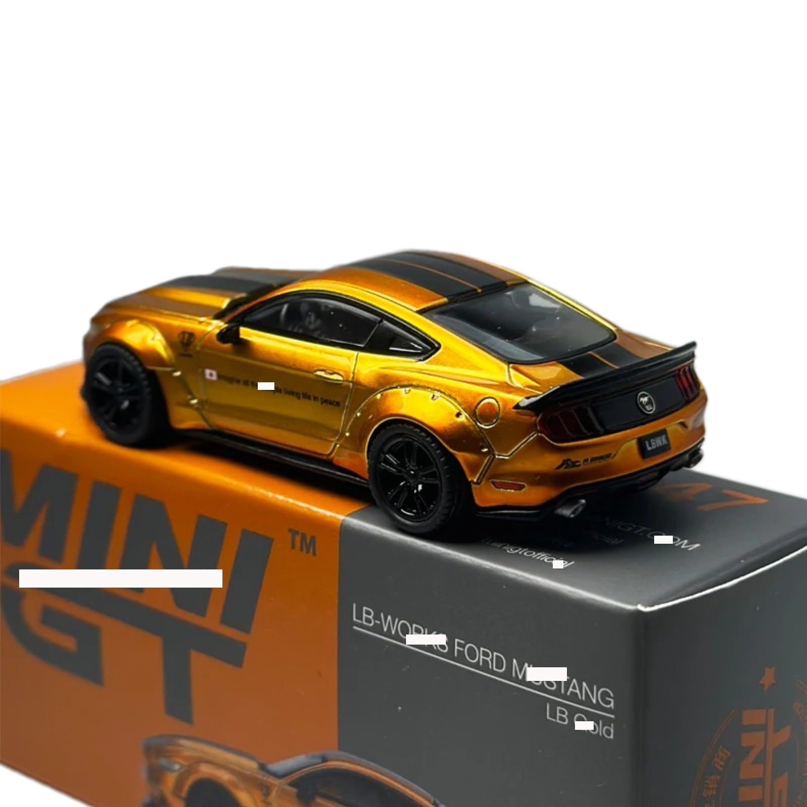 HTLNUZD 1:64 Alloy Car LB-Works Mustang LB for Ford Gold Model 847 Premium Diecast Collectible